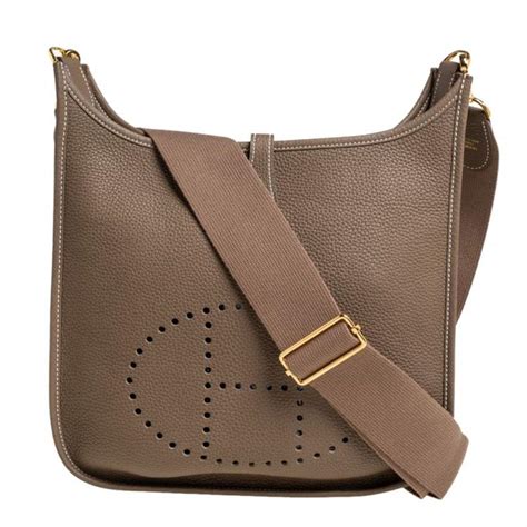 hermes tasche evelyn taupe|hermes evelyne purse.